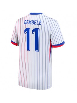 Frankreich Ousmane Dembele #11 Auswärtstrikot EM 2024 Kurzarm